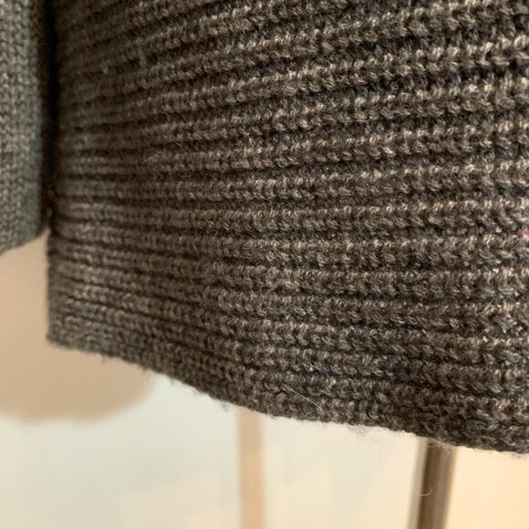 Joie gray ribbed knit cashmere wool open front cardigan size Extra Small XS - Picture 6 of 11